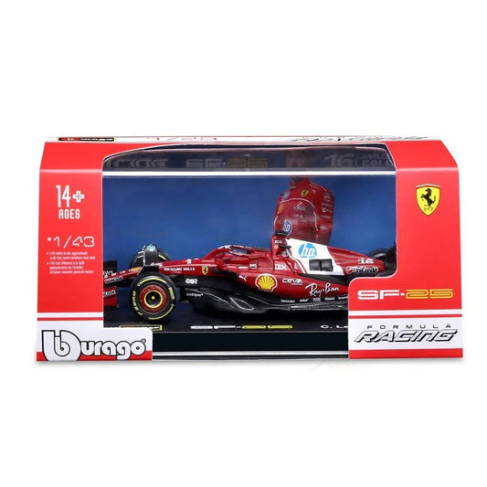 Bburago 1:43 Scale Model  :  Ferrari Formula Racing SF-25 C. Leclerc