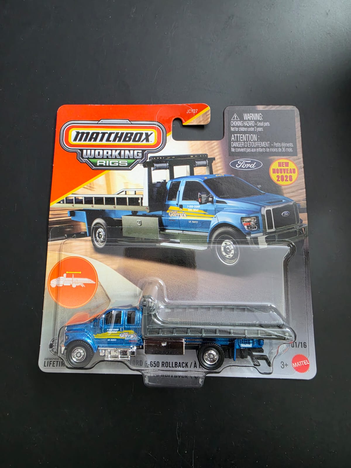 Matchbox Working Rigs 2026 : Ford F-650 Rollback / A Plateau