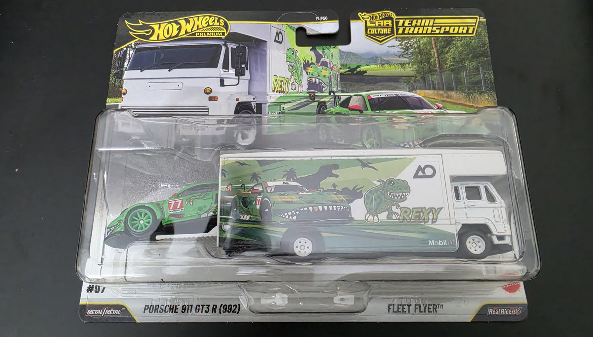 Hot Wheels Premium Team Transport 2026 | Full Set of 3 | Porsche 911 GT3 R (992)-Fleet Flyer | Rob'N Pinks - 17 Ford F-150 Raptor| 89 Porsche 944 Turbo- 2008 Porsche Cayenne |