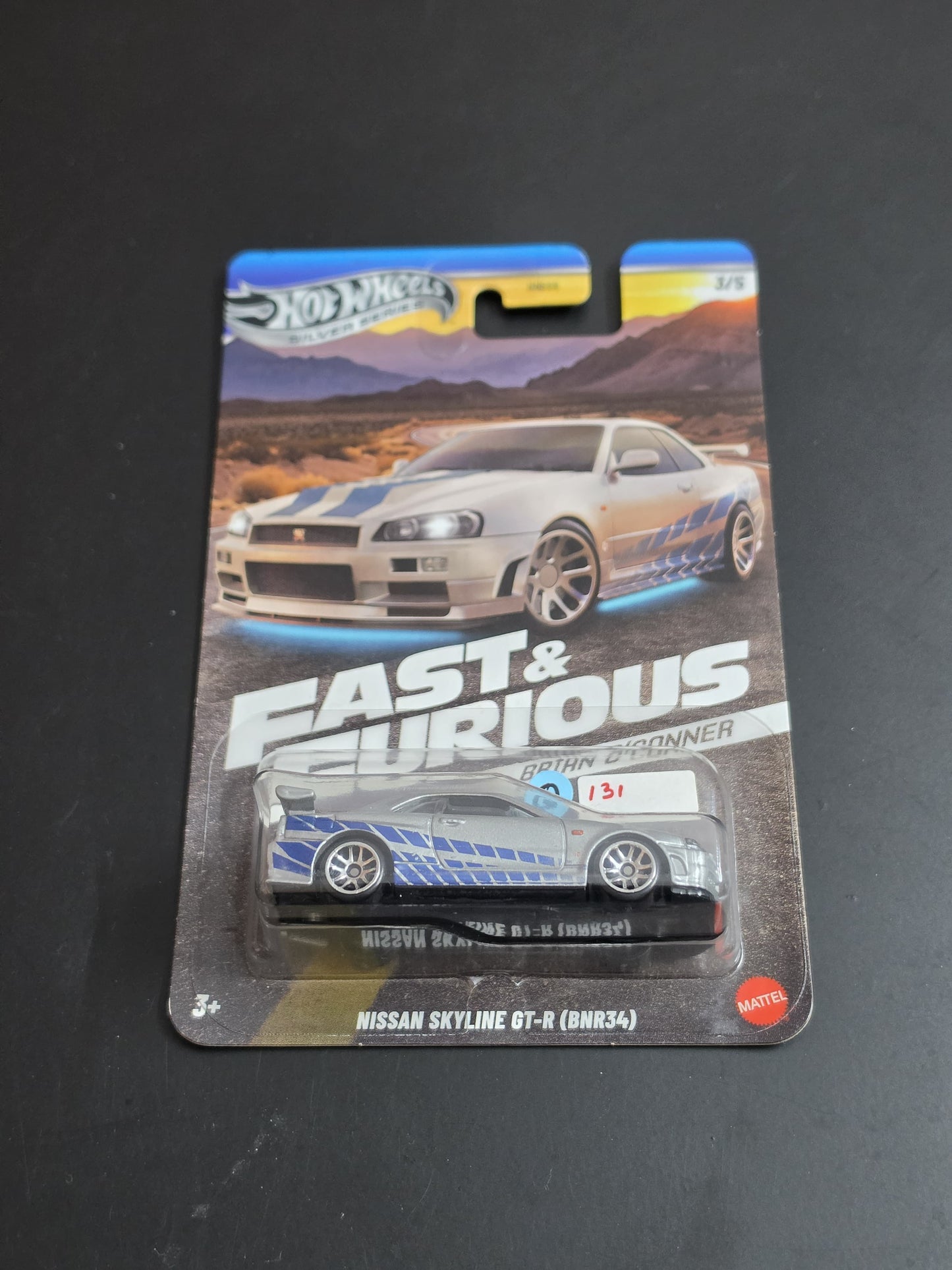 Hot Wheels Silver Series : Fast and Furious Brian O'conner Complete set ( With Free Card Protectors )