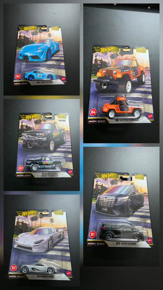 Hot Wheels Premium : Boulevard 2026 (Numbers 151–155) ( Set of 5 )